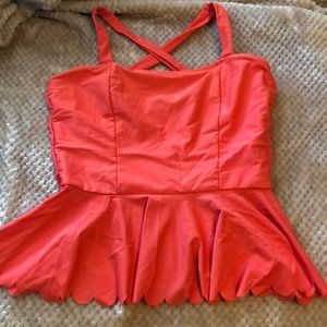 Coral Swim Top